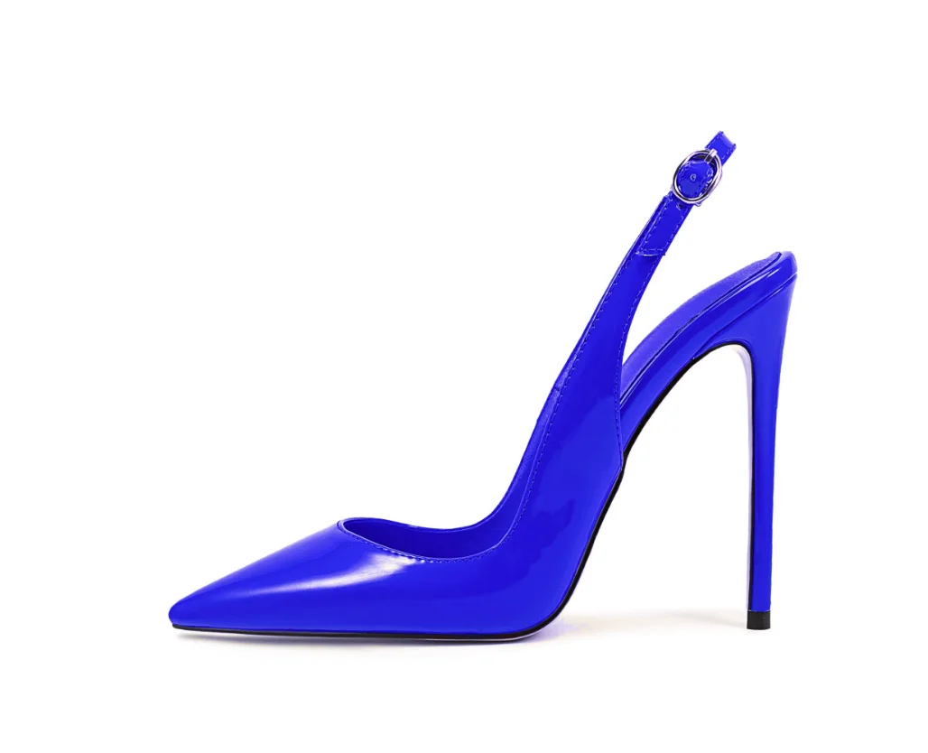 Multi colored new fashionable pointed high-heeled sandals with a stylish toe cover, shallow mouth strap, and large size 33-46