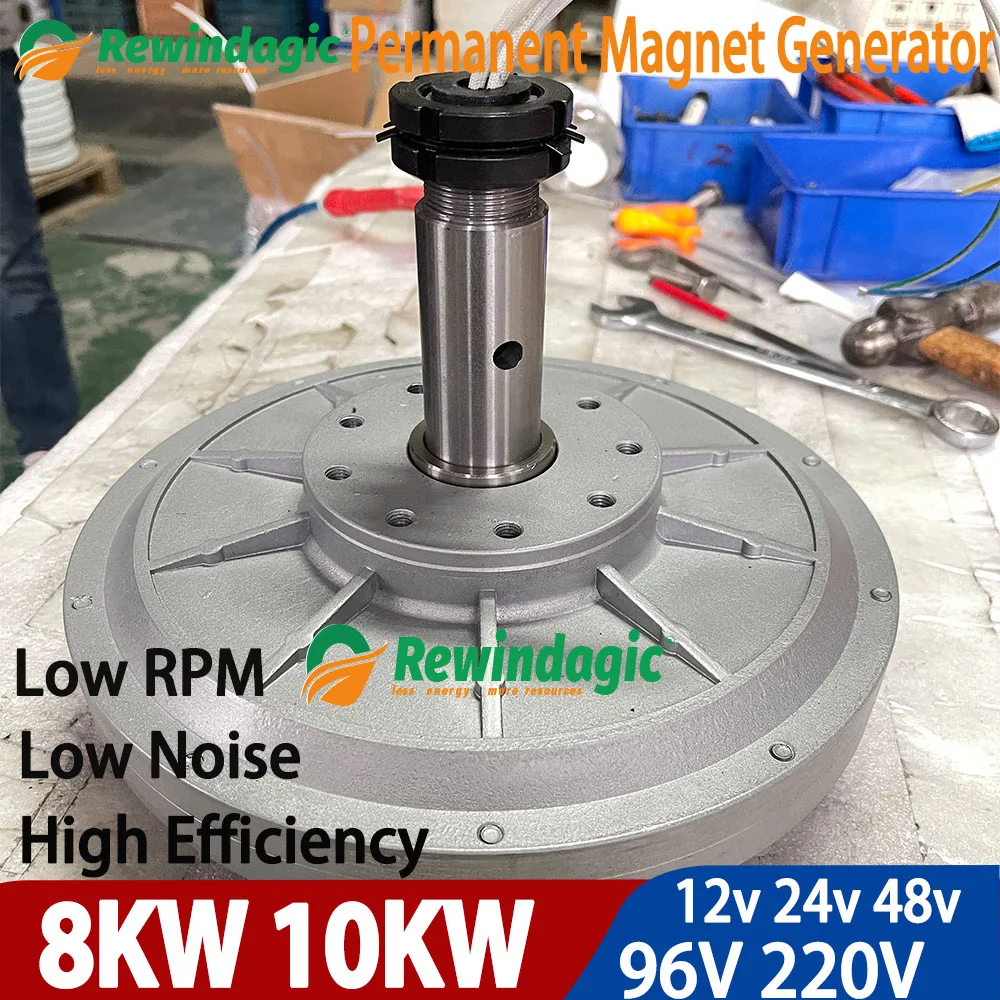

Генератор переменного тока с постоянным магнитом, 8 кВт, 10 кВт, 12 В, 24 В, 48 В, 96 в, для водяных турбин