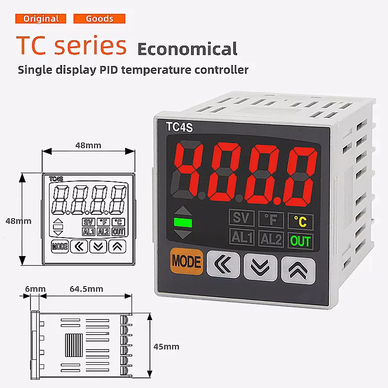 Double digital display intelligent PID temperature controller TC series TC4S-14R TC4S-24R Thermostat Original genuine