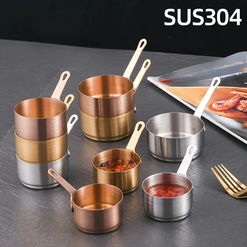 3PCS/SET Deep Body One-piece Construction Anti-collision Stainless Steel Measuring Cup For Coffee Baking Powder Weighing