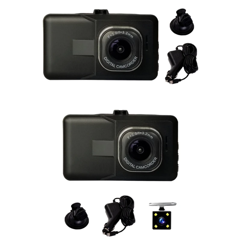 Y1UB Auto Dashboard Camera 1080P IPS 3Inch Screen Wide Night Viewing