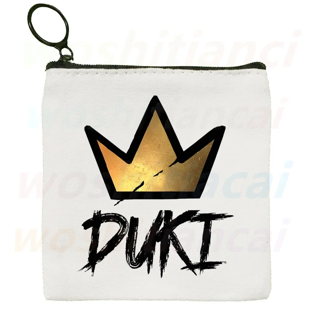 Duki Rapper Mini Porta-moedas para mulheres, titular do cartão, carteiras pequenas, trocar bolsa de dinheiro, original, novo