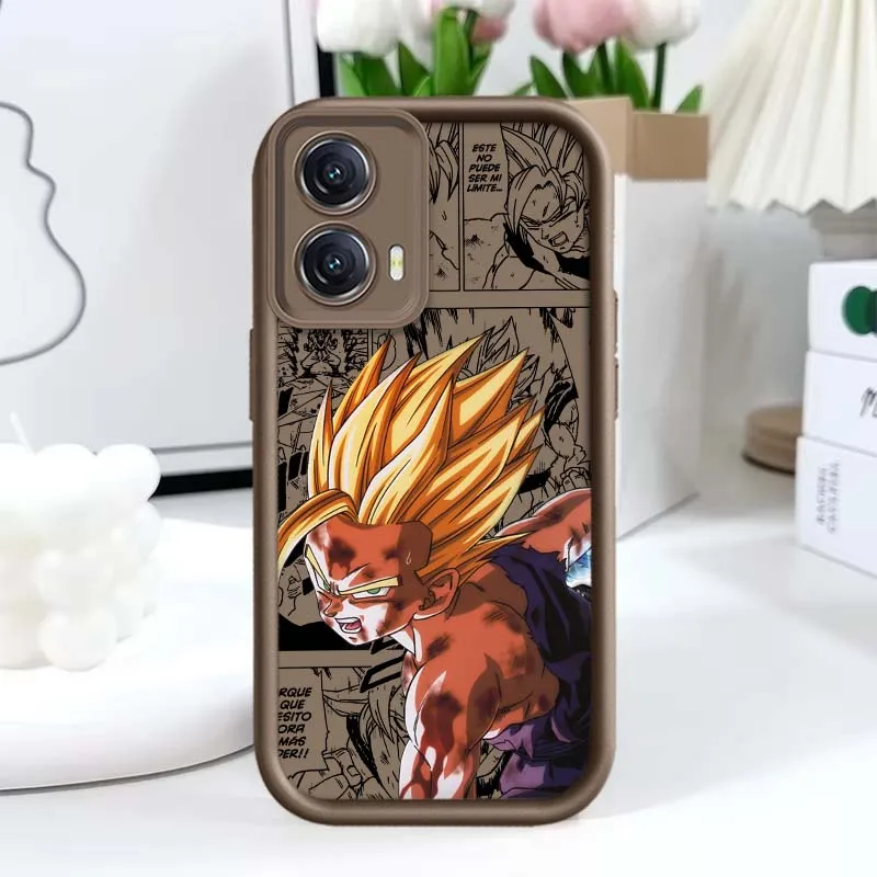 D-Dragon Ball Goku Gohans لموتورولا موتو إيدج G85 G54 G35 G34 G32 E22 E14 G04 50 5G العين سلم جراب هاتف
