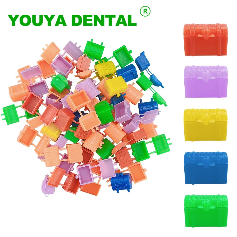 100pcs Baby Teeth Box Organizer Milk Tooth Fairy Storage Box  Children's Souvenir Keepsake Holder Container Newborn Gift Box