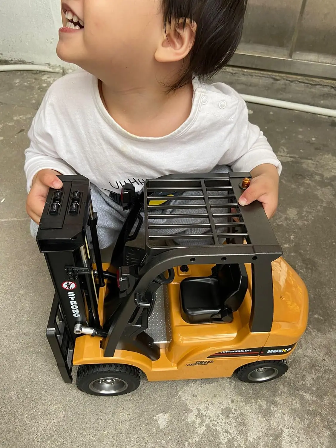 Engineering Vehicle Model Alloy Remote Control Forklift Crane Two-in-one Loading Truck Transport Engineering Vehicle Toy Imitati