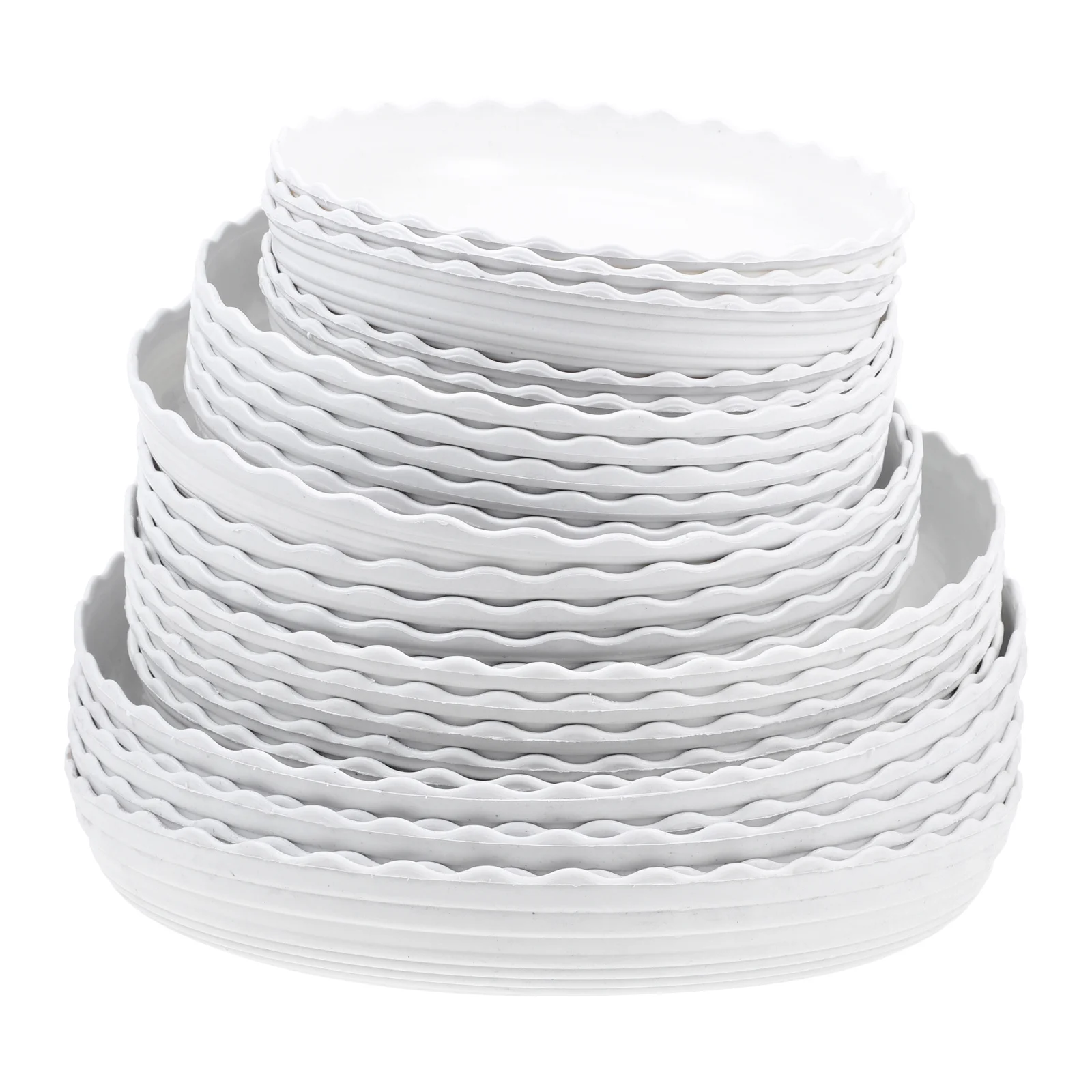 

25 pcs Flowerpot Trays Plastic Thickened Potted Plant Bases Waterproof For Indoor Outdoor Use Gardening Tray Balcony