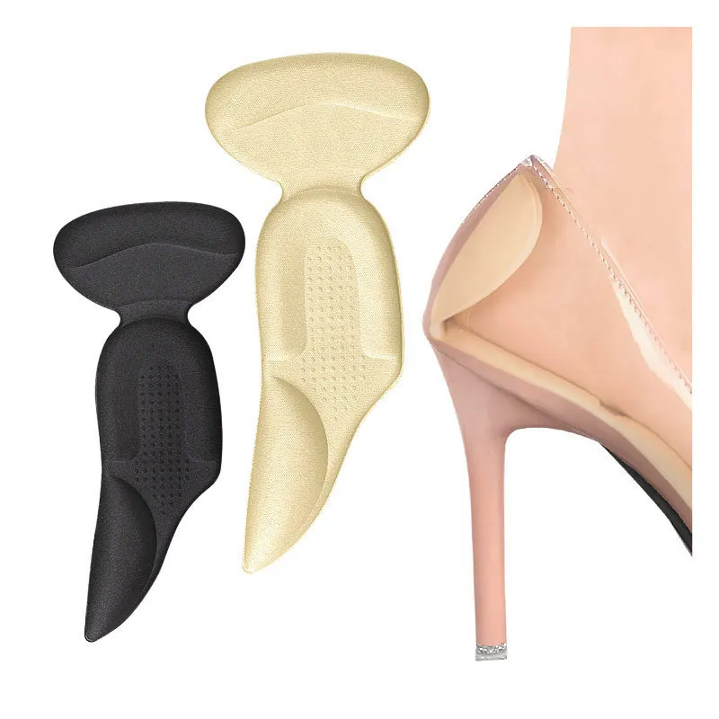 Heel Pad Cushion Sticker Flat Foot Arch Support Anti-wear Women High Heel Pad Inserts Sponge Shoes Insole Adjustment Size 3 In 1