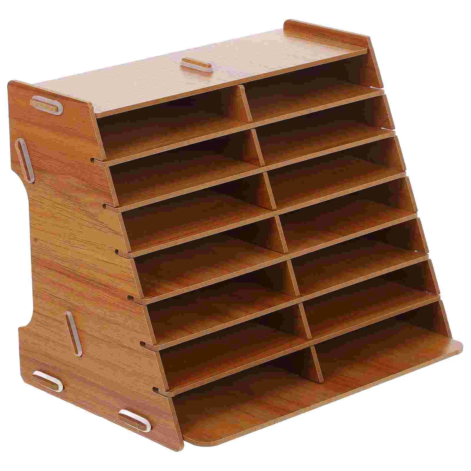 Storage Box Classroom Phone Holder Cell Multiple Wood Temporary Rack Display Covers Organizer Stand