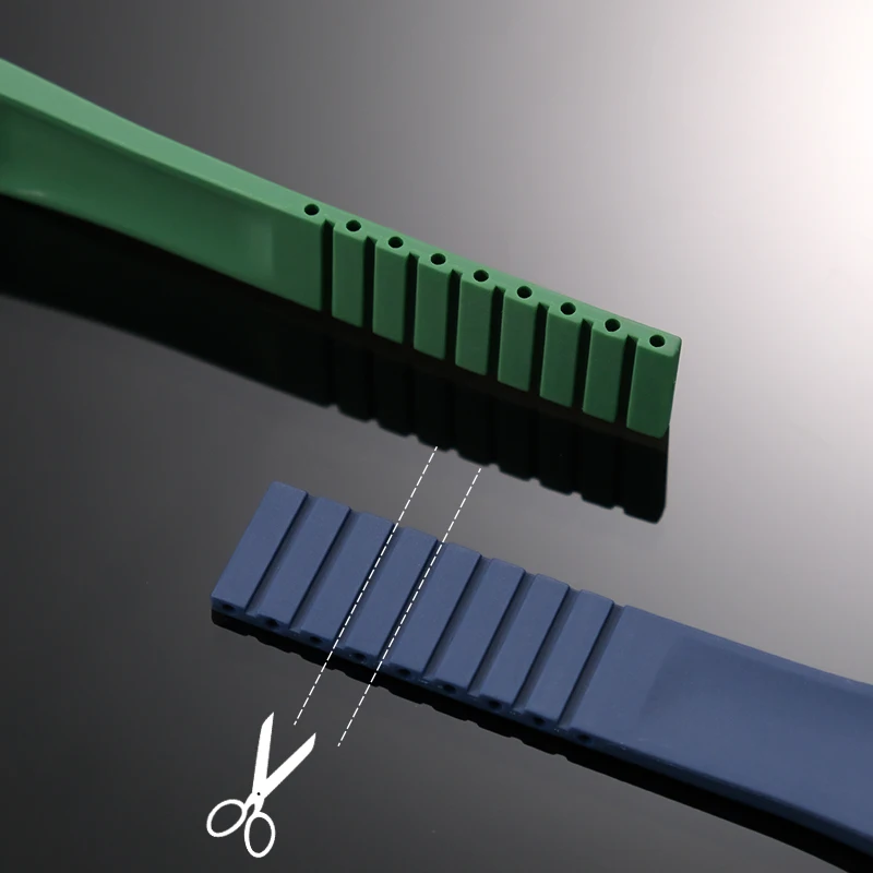 Horlogeband voor Rolex DAYTONA SUBMARINER Yacht-Master GMT Explorer siliconen 20 mm 21 mm rubberen gebogen armband riem ketting accessoire