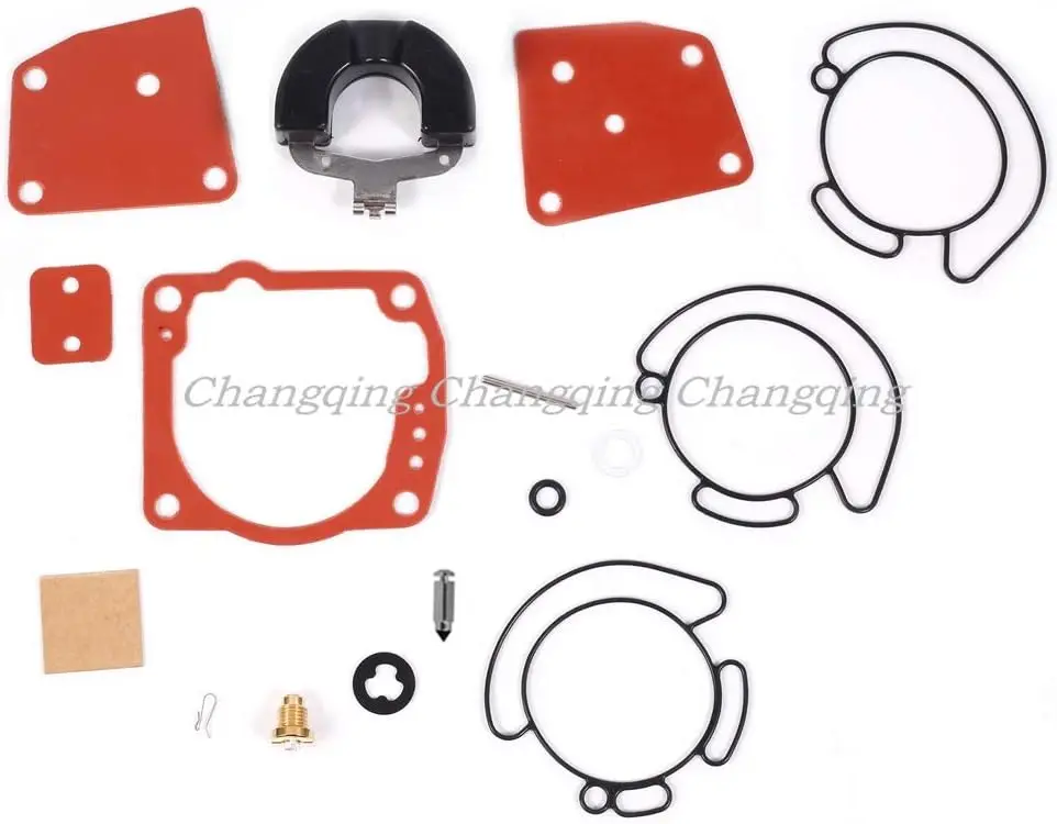 4 Pack 438996 Carburetor Repair Kit Carb Rebuild Set For Johnson Evinrude 438996 435442 436852 18-7247 Outboard Carburetor Parts