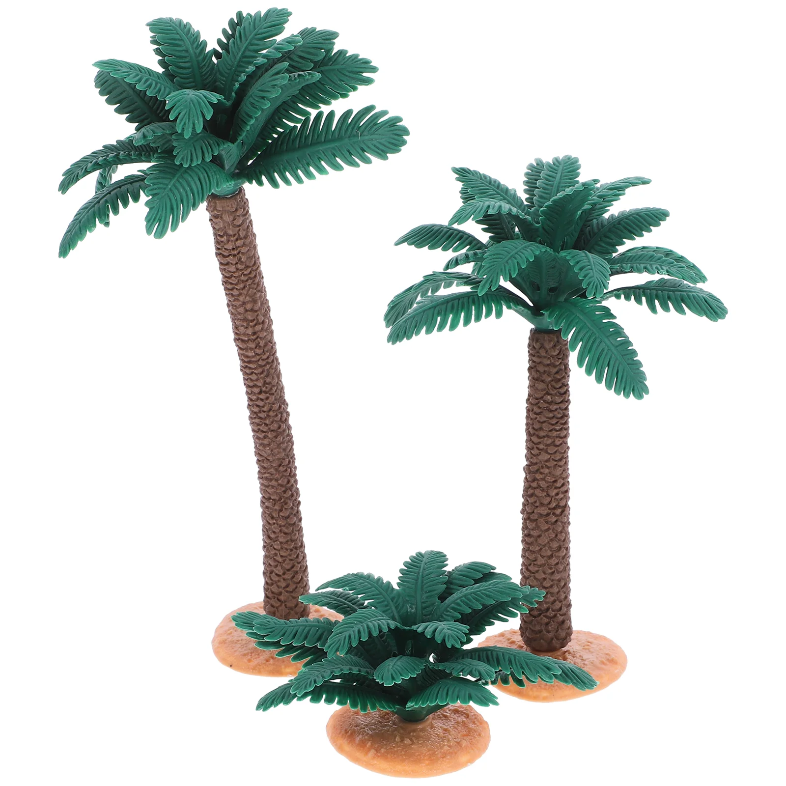 3 pçs micro paisagem árvores vegetação decoração simulado modelo de planta simulação estátua artificial pvc desktop cenário plantas