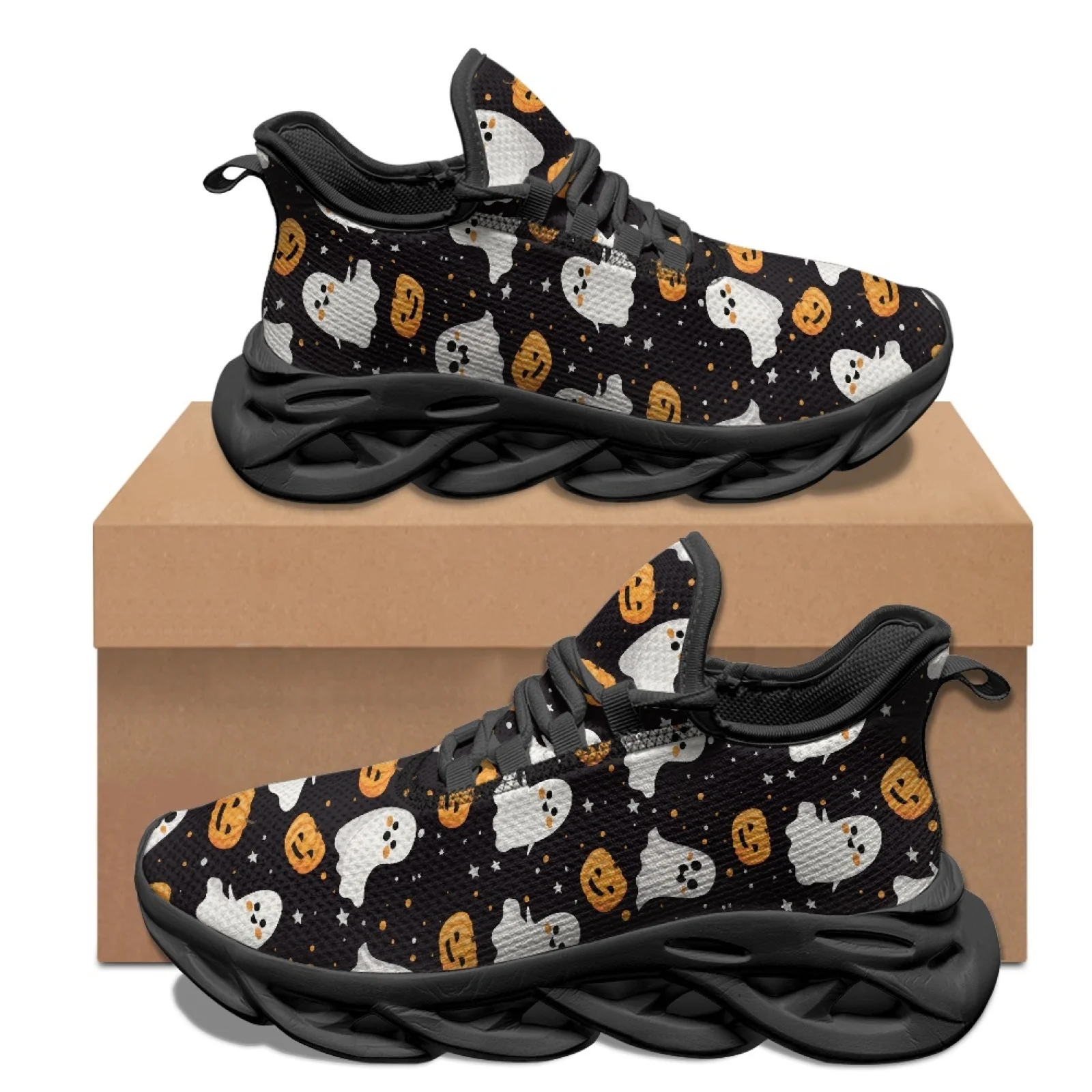 PENSTROLL PENSTROLL Ghost Pumpkin Print Athletic Footwear Mesh & EVA Blade Sneakers Lightweight for Men 2026 New All Season