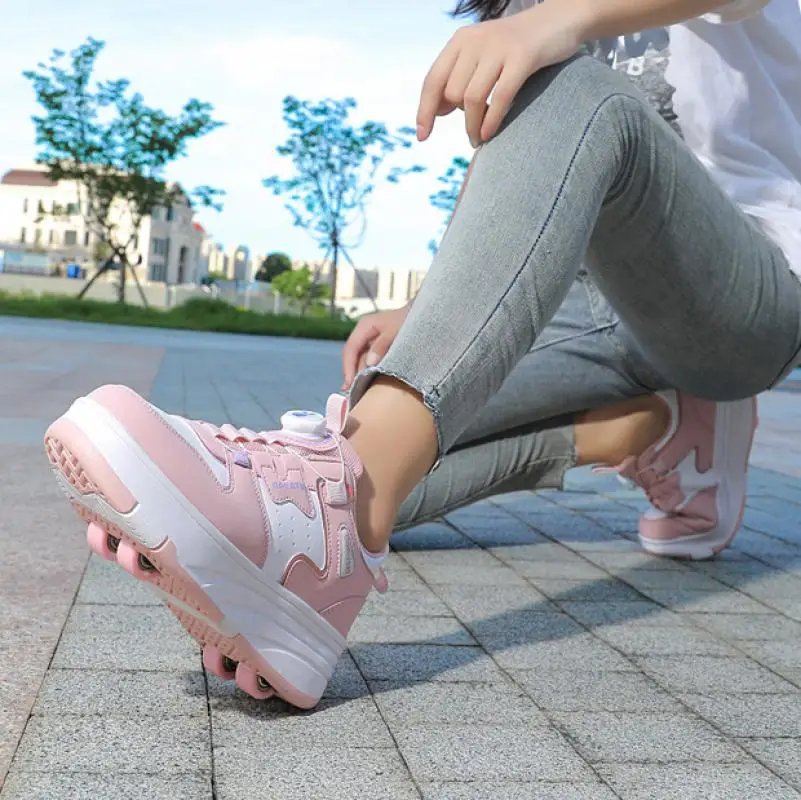 2025 جديد أحذية تزلج مضمنة للبنين بنات التزلج في الهواء الطلق الباركور انفصال عجلات أحذية النساء الرجال الأسطوانة أحذية رياضية حجم 31-40 #2