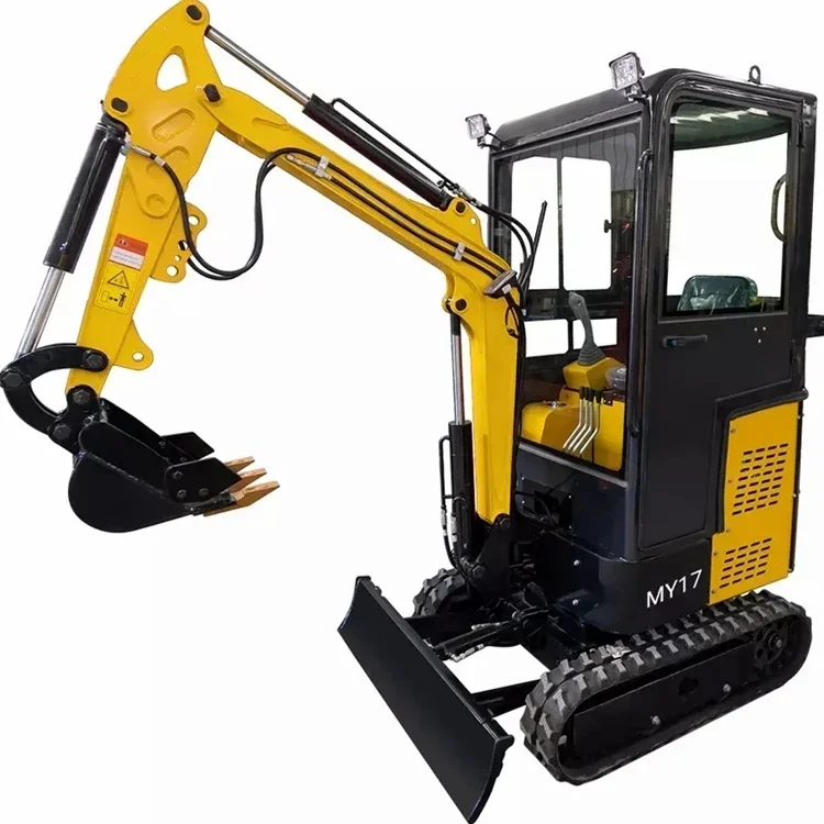 Wholesale Closed Cab Excavator Micro Digger Infront Mini Excavator with Bucket Auger Fork