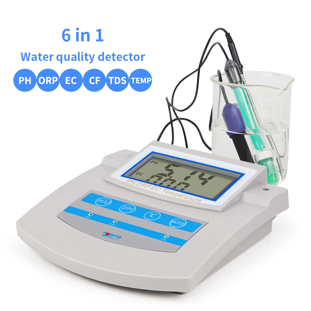 Qualidade da Água Testador para Laboratório Medidor de Bancada Água Potável Aquário Piscina ph Orp Tds ce cf em 1