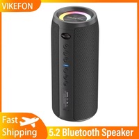 360° Surround Speakers 40W Bluetooth 5.2 Wireless Waterproof With RGB Light Outdoor Player For FM Music Party Portable Upright