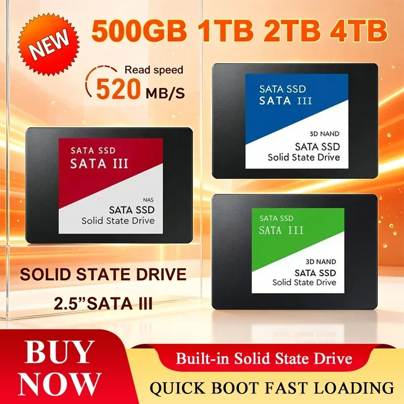 High Speed 4TB Solid State Disk SSD 1TB 2TB Internal HDD Hard Drive Sata3 2.5 Inch For Laptop Microcomputer Desktop