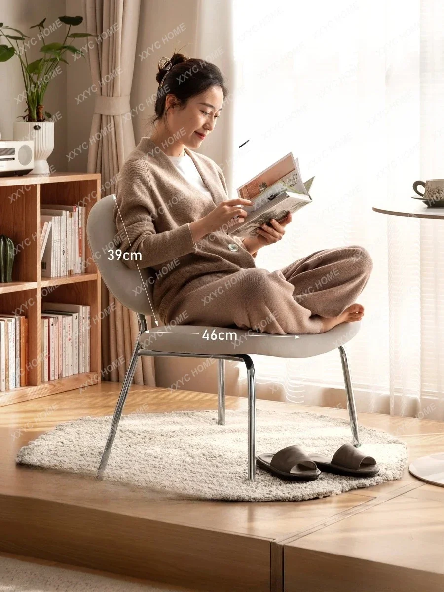 A Wrought iron sofa chair Italian minimalist balcony living room cat scratching cloth single chair household soft bag chair