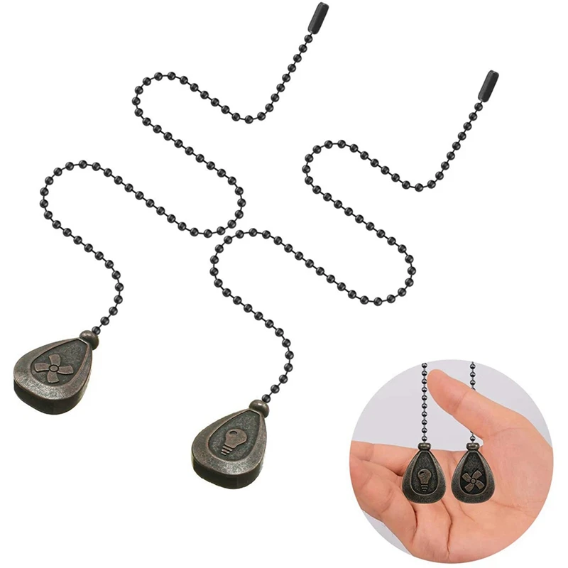 Plafondventilator Trekkettingen, 8 Stuks Bronzen Verlengventilator, Lamp Pull Ketting Decoratieve Extender Ornament Ventilator Ketting Connector