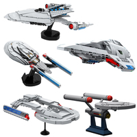 MOC Star Movie Enterprise NCC-1701 Spaceship Building Blocks Model Space War NCC-1701 Spaceship Bricks Toys Kids Birthday Gifts