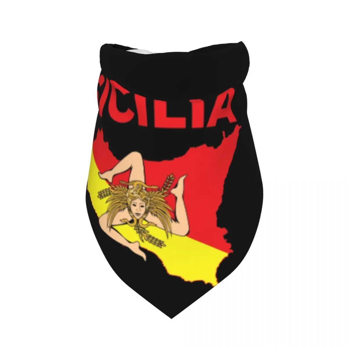 Custom Map Of Sicily Trinacria Pet Triangle Bibs Puppy Cat Scarf Neck Decoration Thin Sicilian Pride Pet Bandana Pet Accessories