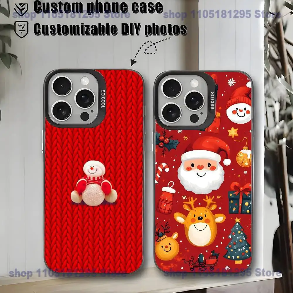 

Festive Christmas Tree Graphic Phone Case For iPhone17,16,15,14,13,12,11,Mini,Pro,MAX,plus,Black Matte Shockproof Cover