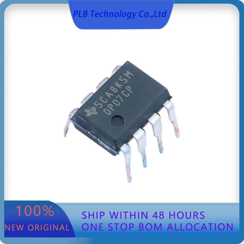 OP07CP OP07  60uV 1.8nA 0.3V/us 600kHz 1.0 PDIP-8 Precision Op Amps Original Stock