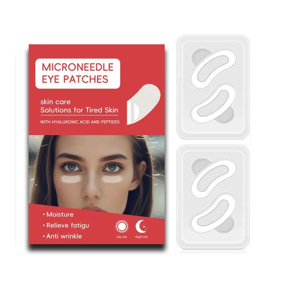 Microneedle Eye Patches Hyaluronic Acid Microneedle Eye Patches Mask For Dark Circles Moisturizing Under Eye Gel Pads Skin Care