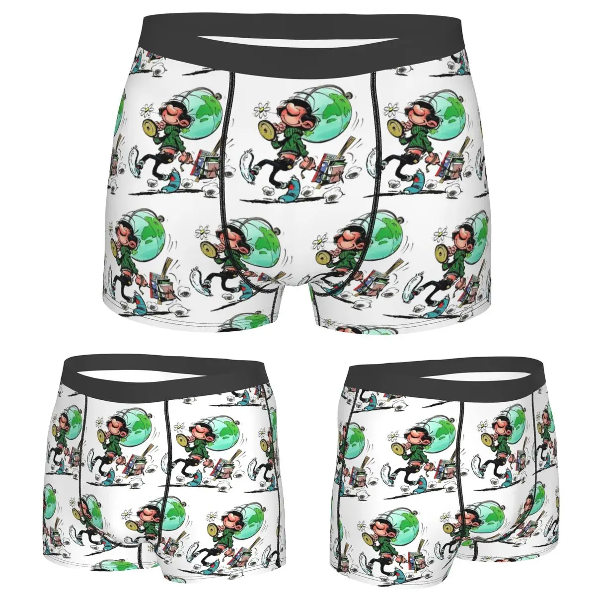 

Boxer Underpants Shorts Gaston Lagaffe (1) Panties Men Ventilate Underwear for Homme Man Boyfriend Gift