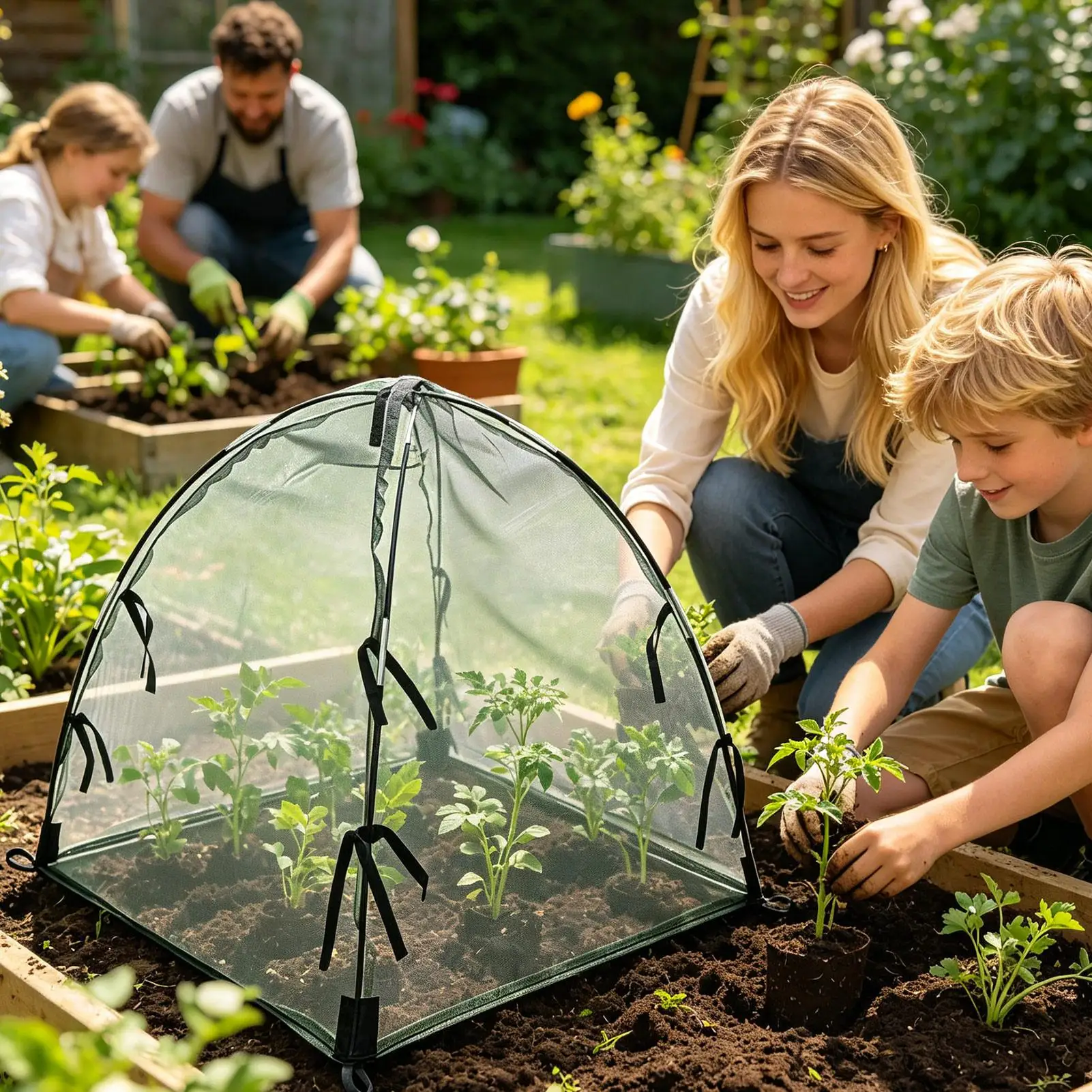 Plant Covers From Animals Breathable Sun-Proof Net Protector Garden Bird Netting Plant Covers For Vegetable Fruit Tree Tomato