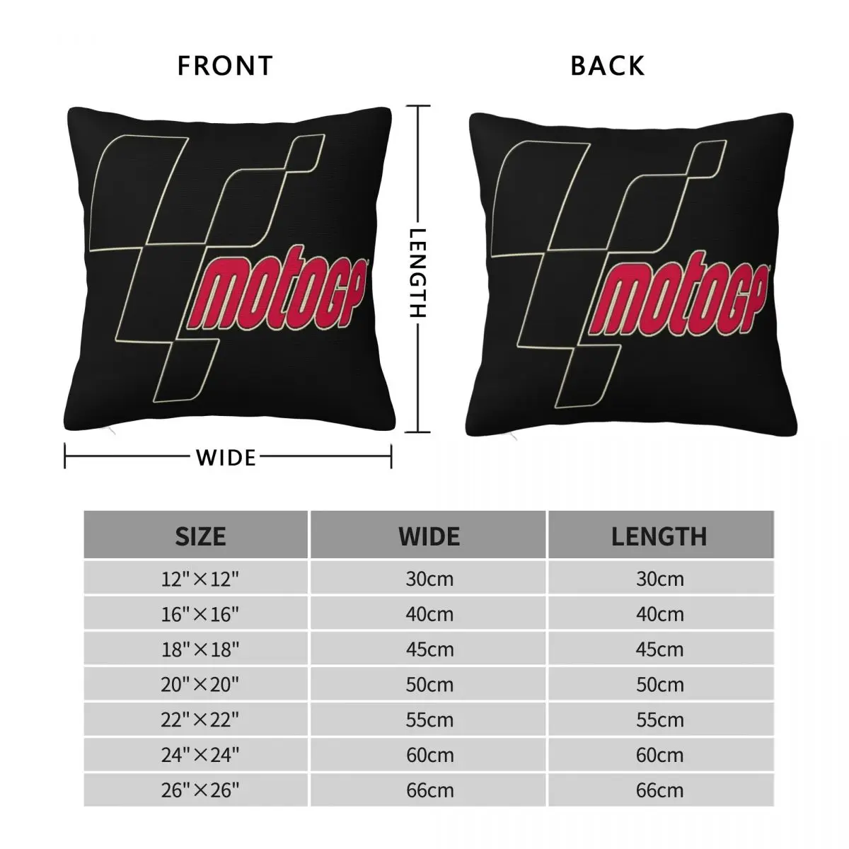 Moto GP Square Pillowcase Pillow Cover Polyester Cushion Zip Decorative Comfort Throw Pillow for Home Car