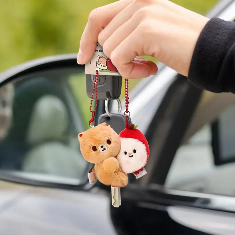 Magnetic Plush Keychain Plush Stuffed Animal Key Ring Plush Animals Toys Small Stuffed Animal Plush Keychain Magnet Keychain