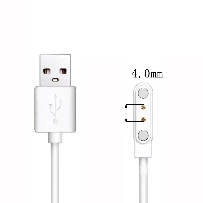 2pins 4pins Smartwatch Dock Charger Adapter USB Charging Cable Cord High-Quality Magnetic Charging Cable For Q12 Kids Smartwatch