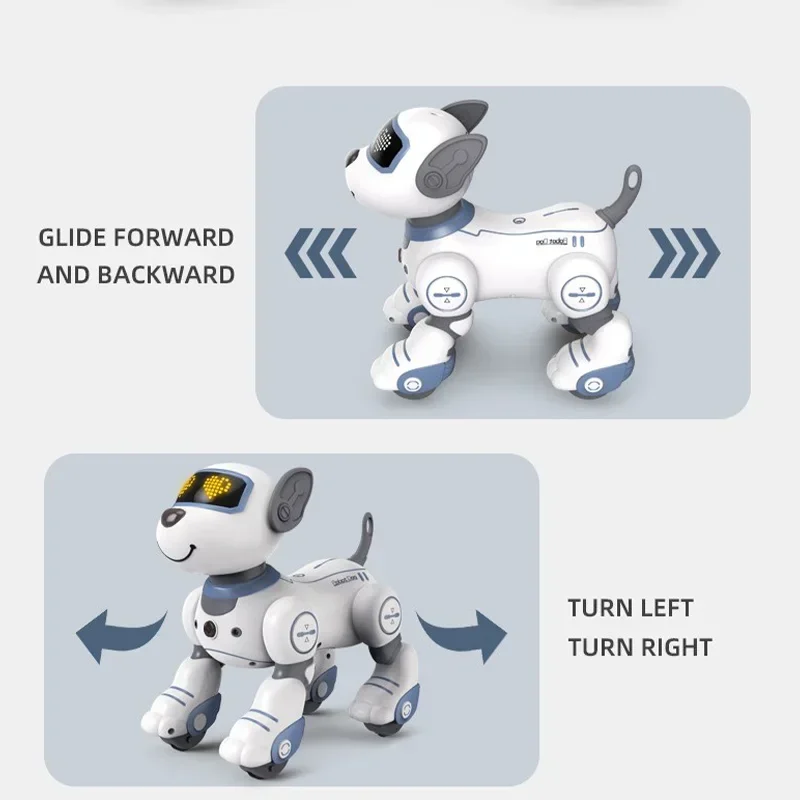 Chien robot télécommandé, marche acrobatique, animal de compagnie phtalélectrique, chien télécommandé, animal de compagnie magique, jouet tactile intelligent