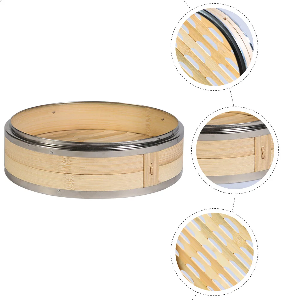 Bamboo Food Large Capacity Kitchen Steamer For Dumplings Fish Veggies Cooking Tool Bamboo Steamer Basket Kitchen