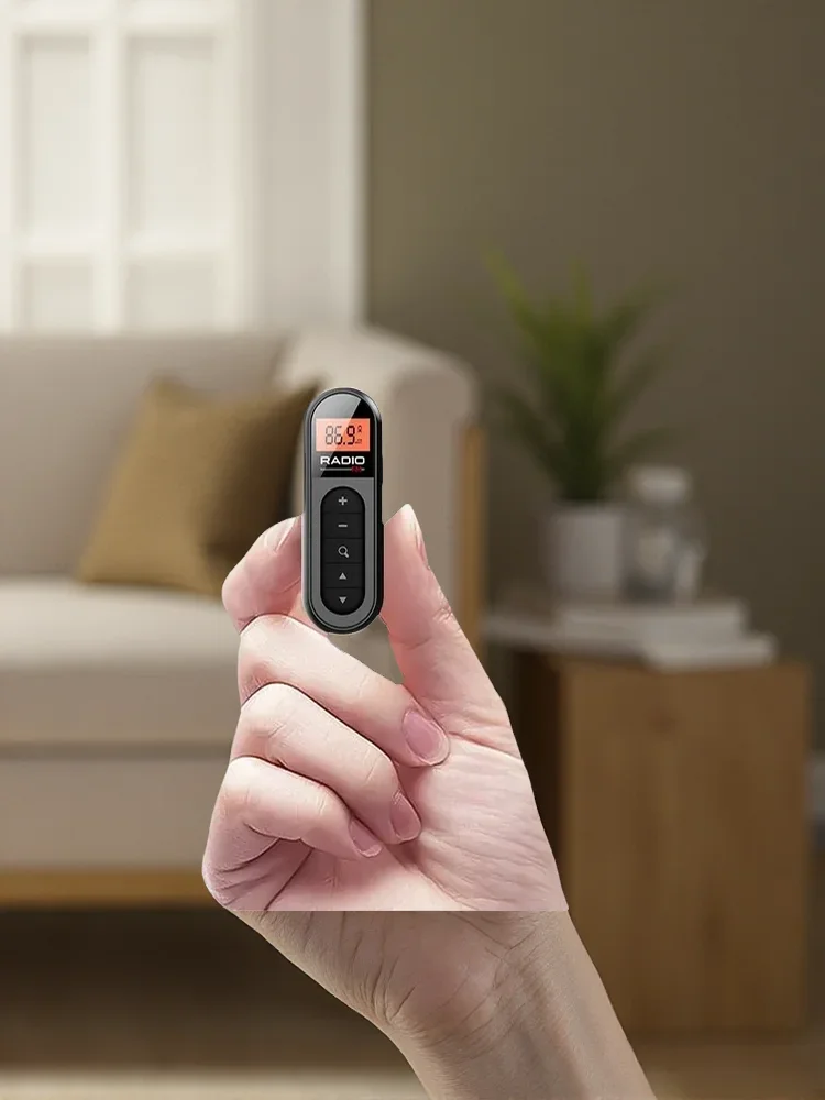 Mini Portable FM Radio for Elderly, Pocket Stereo Receiver with Chinese Opera, Rechargeable Small Walkman for Seniors