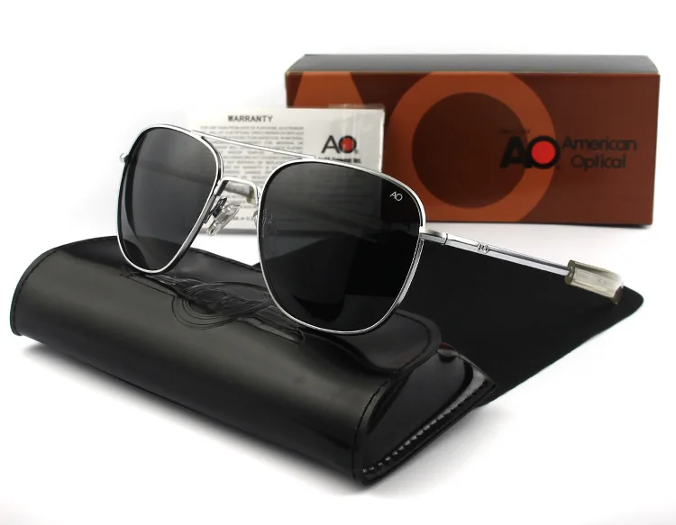 Ao Sonnenbrille Mann amerikanische Armee Militär Luftfahrt Pilot polarisierte Sonnenbrille Frau Luxusmarke Vintage Metall Titan Rahmen – Detail 16