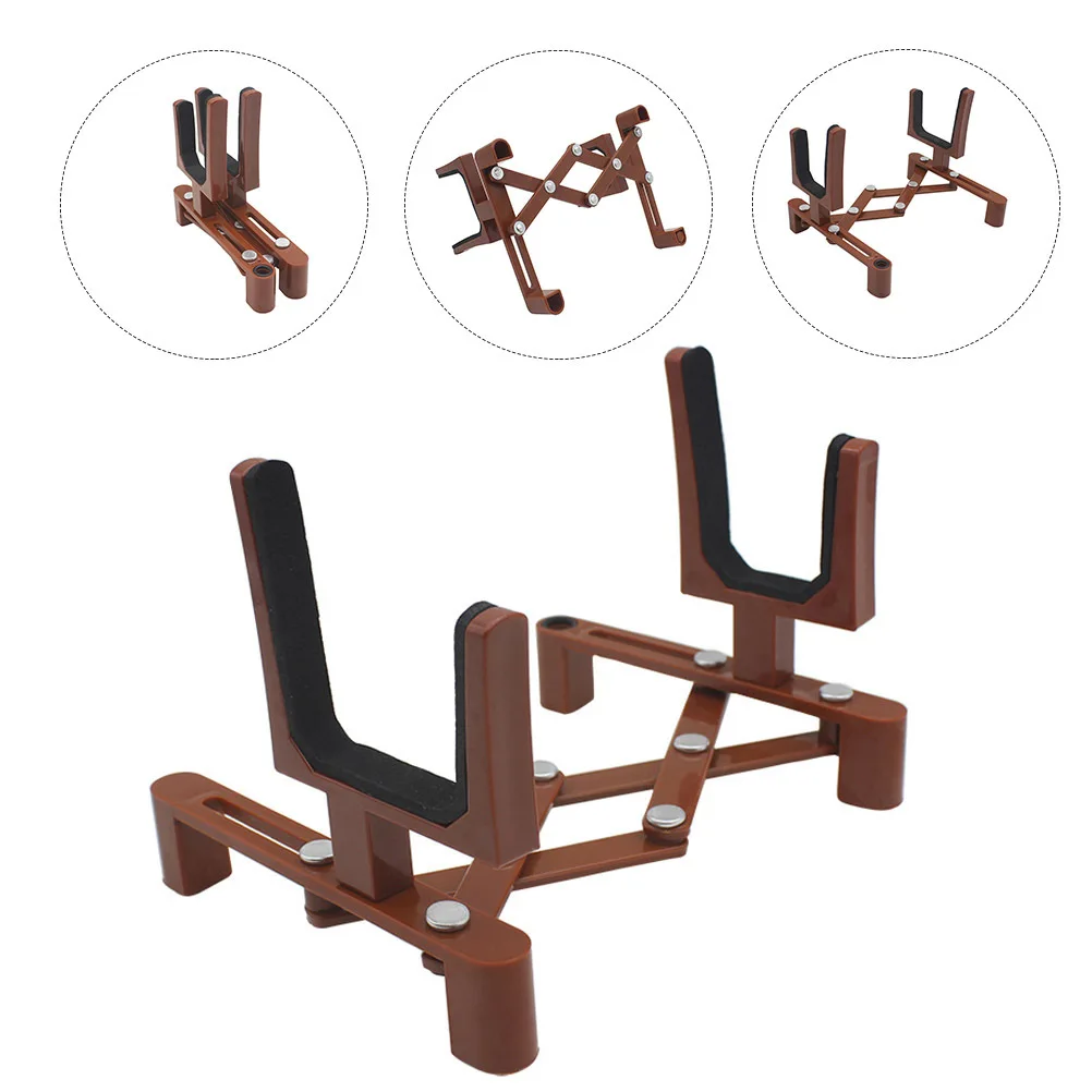 1 قطعة حامل الكمان طوي حامل مستقر المحمولة رف شاشة المهنية كمان الطابق قوس القهوة اللون الكمان الوقوف