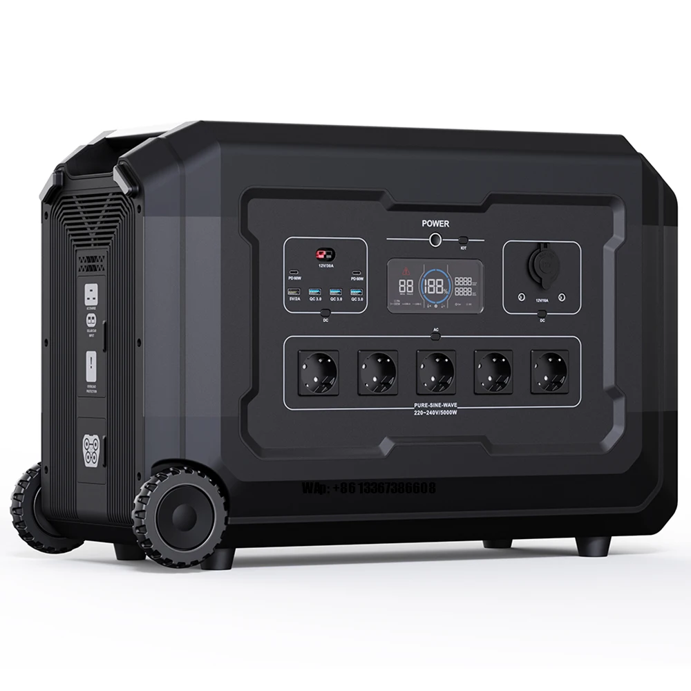 

Power Station EU 4000W 5000W Heavy Duty Uninterruptible Power Solar Generator