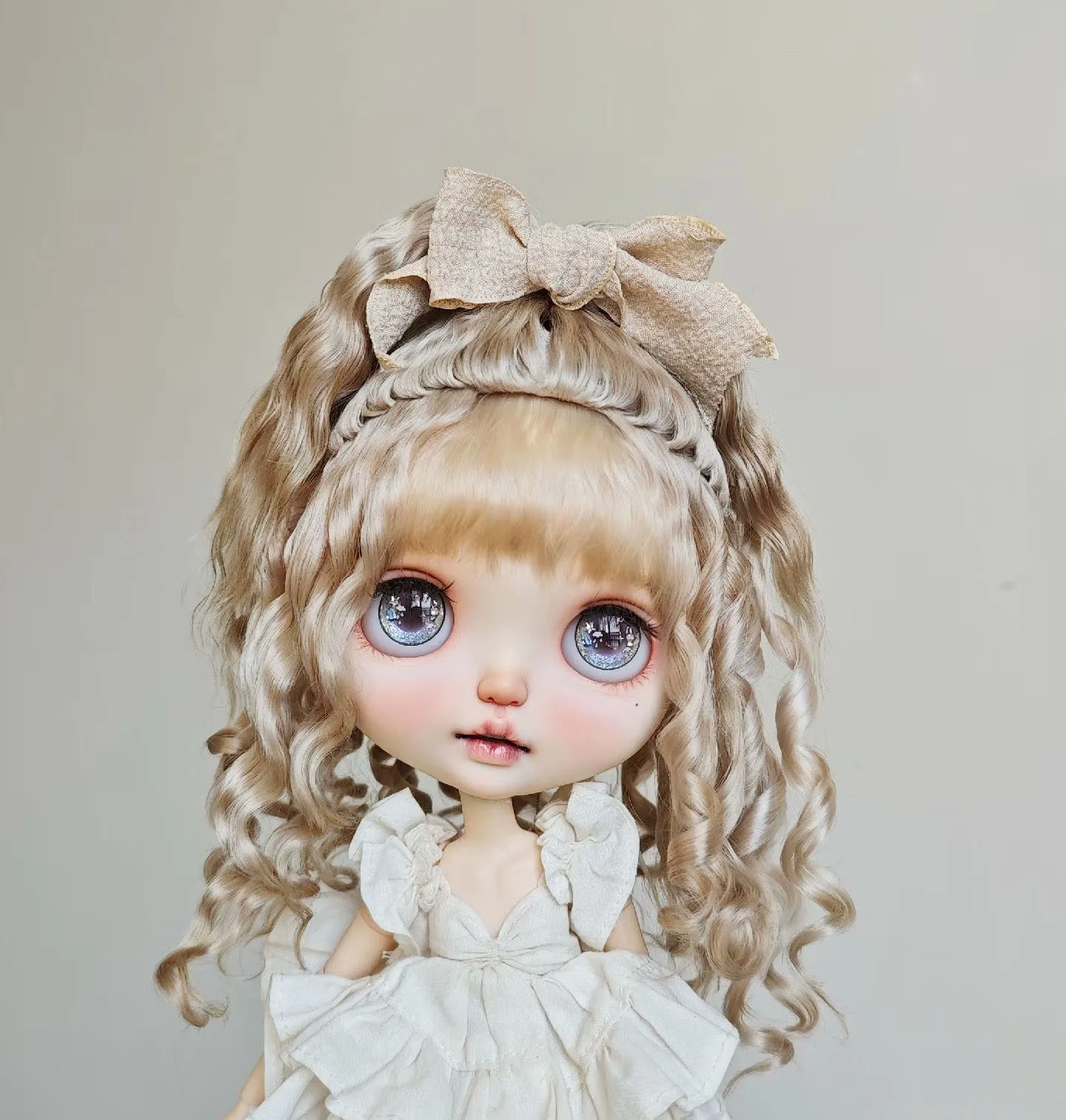 

High-End Blythe Doll Wig, Hard Head Shell Mohair Styling Wig Curly Hair Free Shipping