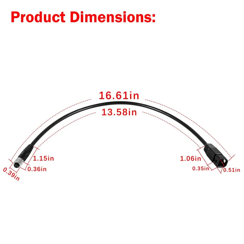 1852068 MKR-US2-8 7-Pin Transducer Adapter Cable, For Humminbird Fish Finder and Minn Kota Universal Sonar 2 (US2) Transducer