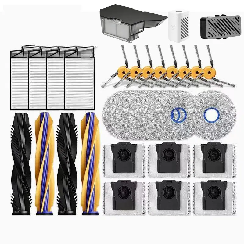 Akcesoria do robotów odkurzających Dreame X60 Ultra/X60 Master/X60 Max Ultra: worek na kurz, szczotka główna, szczotka boczna, filtr HEPA, ściereczki do mopowania, części zamienne. — 2