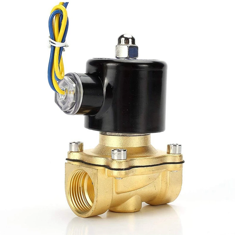 

Brass Electric Solenoid Valve, 1/2Inch 12V Air Valve For Water,Air, Natural Gas, Fuel Electronic Pipeline Control Switch