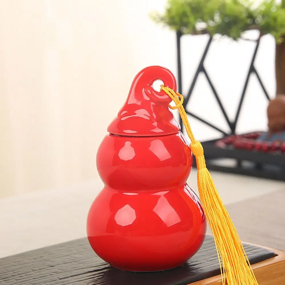 

Travel Ceramic Pill Box Airtight Jar Sealed Organizer Gourd Portable Mini Pill Case Men