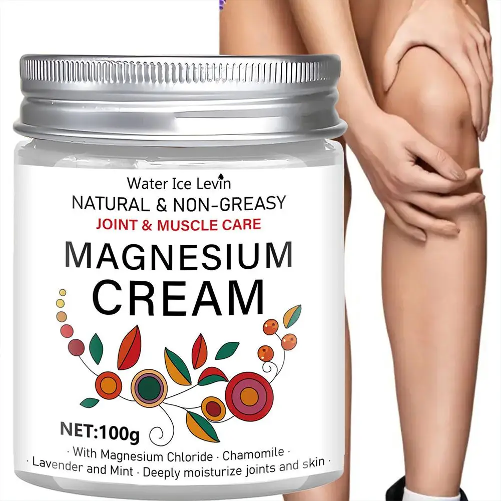Non-Greasy 100g Magnesium Joint & Muscle Care Cream Nourishes/Moisturizes, Daily Use Boosts Elastic Skin Chamomile, Lavender