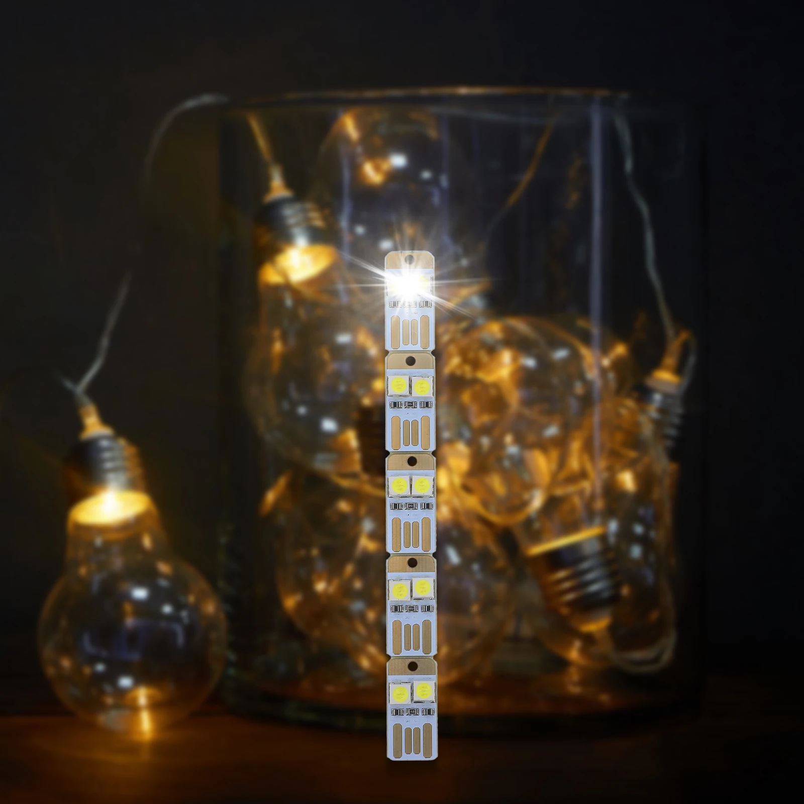 

10pcs USB Night Light Mini Double sided Pluggable LED Power Supply Lamp for Notebook Desktop Camping Computer