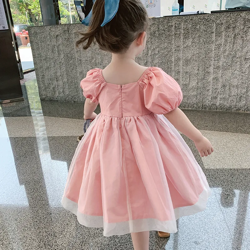 

Girls Summer Princess Dress 3 4 7 8 Years Kids Casual Tutu Dresses Outfits Children Lace Mesh Birthday Party Dress for Girls