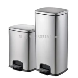 Stainless Steel Trash Can Bathroom Garbage Recycling Large Capacity Luxury Trash Can Kitchen Dumpster Lixeira Banheiro Bucket