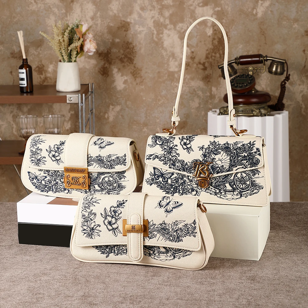 

Женская сумка через плечо, новая коллекция 2026 года, модная вышитая сумка-кроссбоди, дизайнерская премиум-качество, стильная и универсальная