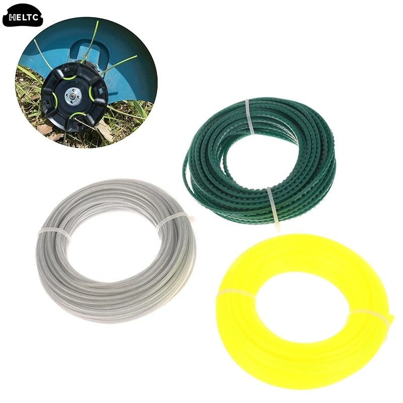 1PC Garden Tool 3mm Nylon Grass Trimmer Line Brush Cutter Head Strimmer Square Rope Mowing Wire Lawn Mower Fildebroussailleuse